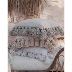 Copricuscino Beige Con Nappe Shylo