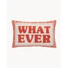 Copricuscino Con Scritta Ricamata Whatever