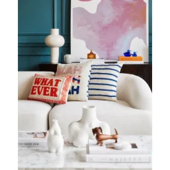 Copricuscino Con Scritta Ricamata Whatever