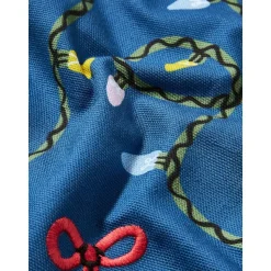 Copricuscino Con Stampa E Ricamo Natalizio Ribbons