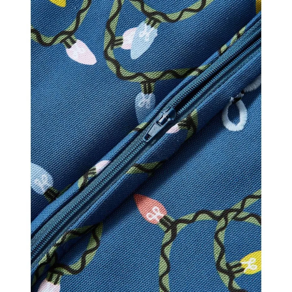 Copricuscino Con Stampa E Ricamo Natalizio Ribbons