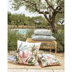 Copricuscino Con Stampa Tropicale Vintage Safari