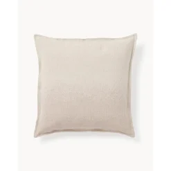 Copricuscino In Cotone Beige Con Effetto Ombre Marcella