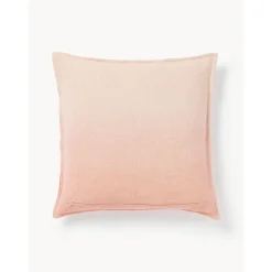 Copricuscino In Cotone Beige Con Effetto Ombre Marcella