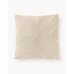 Copricuscino In Cotone Con Motivo Strutturato Rino