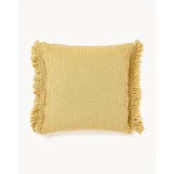 Copricuscino In Cotone Con Frange Piera
