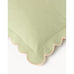 Copricuscino In Cotone Con Bordo Ondulato Atina