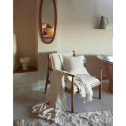 Copricuscino In Cotone Con Frange Piera