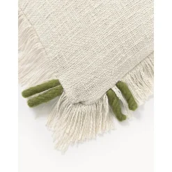 Copricuscino In Cotone Fatto A Mano Con Frange Catalina