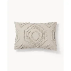 Copricuscino In Cotone Percalle Con Decoro Ricamato Faith