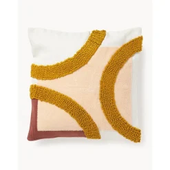 Copricuscino In Cotone Ricamato Con Struttura Rialzata Reza