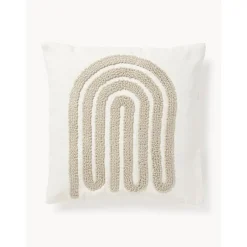 Copricuscino In Cotone Ricamato Con Struttura Rialzata Vahid