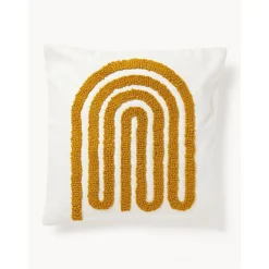 Copricuscino In Cotone Ricamato Con Struttura Rialzata Vahid