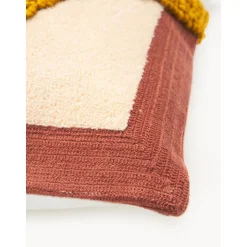 Copricuscino In Cotone Ricamato Con Struttura Rialzata Reza