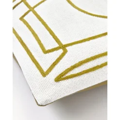 Copricuscino In Cotone Ricamato Con Decori Astratti Maree