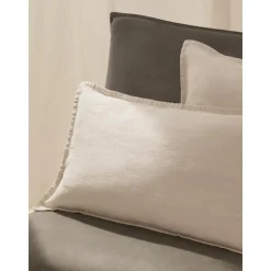 Copricuscino In Lino Beige Chiaro Lanya