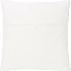 Copricuscino In Lino Bianco Con Motivo Strutturato Malia