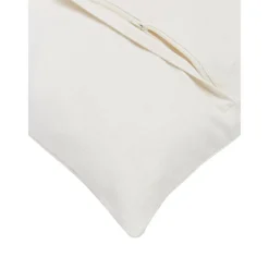 Copricuscino In Lino Bianco Con Motivo Strutturato Malia