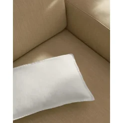 Copricuscino In Lino Color Crema Lanya