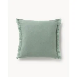 Copricuscino In Lino Con Frange Luana