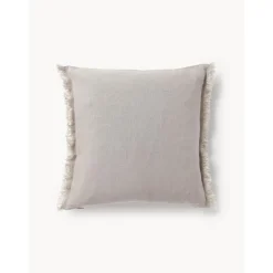 Copricuscino In Lino Con Frange Luana