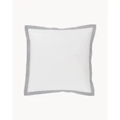 Copricuscino In Lino Con Orlo Rialzato Mira