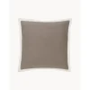 Copricuscino In Lino Con Orlo Rialzato Mira