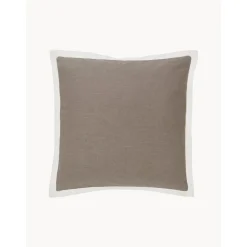 Copricuscino In Lino Con Orlo Rialzato Mira