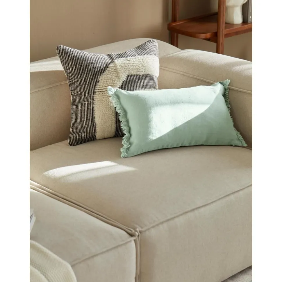 Copricuscino In Lino Con Frange Luana