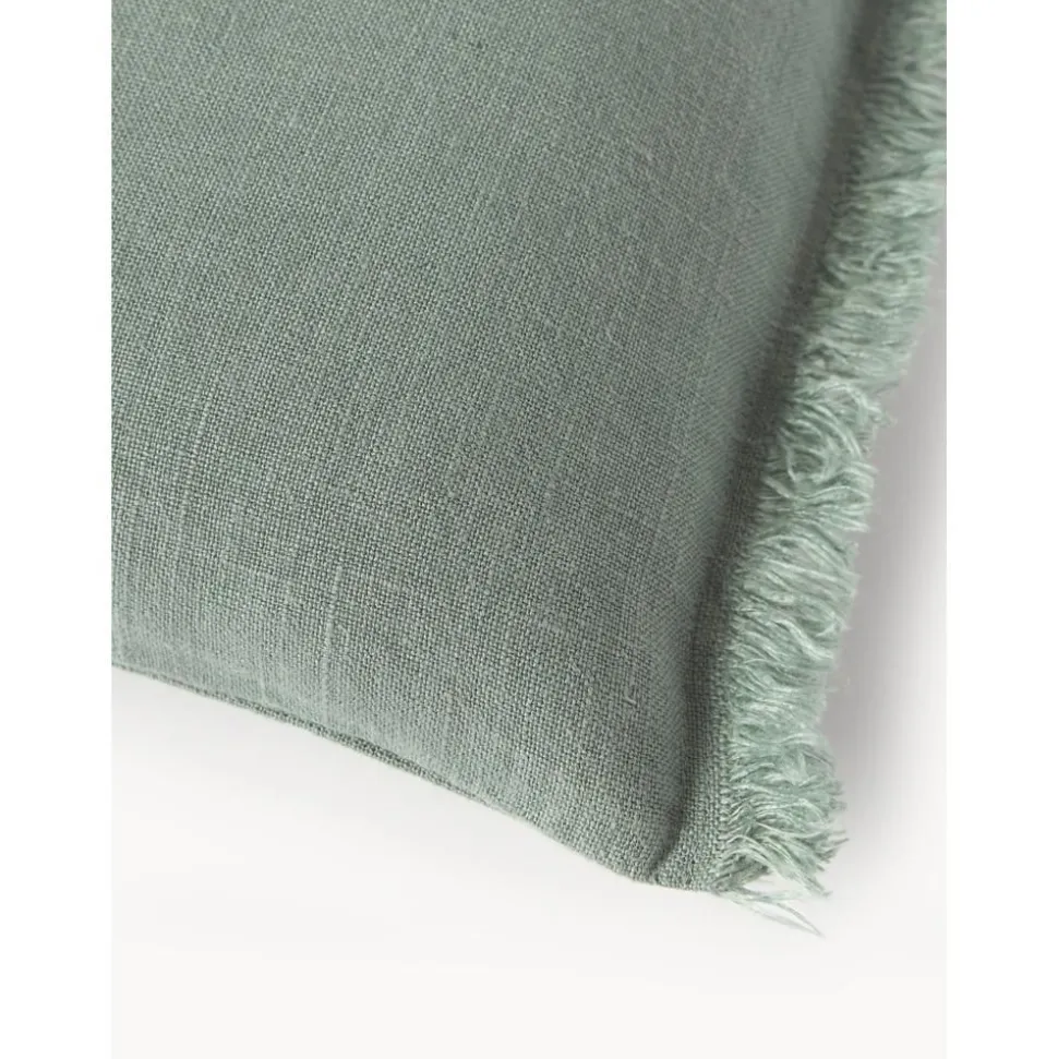 Copricuscino In Lino Con Frange Luana