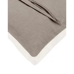 Copricuscino In Lino Con Orlo Rialzato Mira