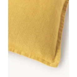 Copricuscino In Lino Giallo Lanya