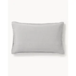 Copricuscino In Lino Grigio Chiaro Lanya