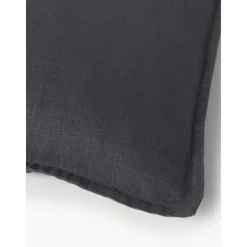 Copricuscino In Lino Grigio Grafite Lanya