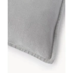 Copricuscino In Lino Grigio Chiaro Lanya