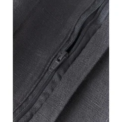 Copricuscino In Lino Grigio Grafite Lanya