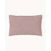 Copricuscino In Lino Rosa Antico Lanya