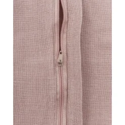 Copricuscino In Lino Rosa Antico Lanya