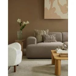 Copricuscino In Pelle Con Frange Amaia