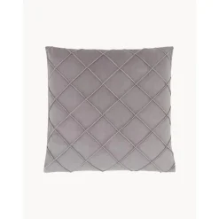 Copricuscino In Velluto Con Struttura Rombi Luka