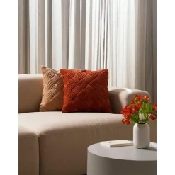 Copricuscino In Velluto Con Motivo Strutturato Sina