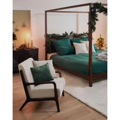 Copricuscino In Velluto Con Motivo A Rombi Nobless