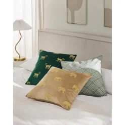 Copricuscino In Velluto Ricamato Legong