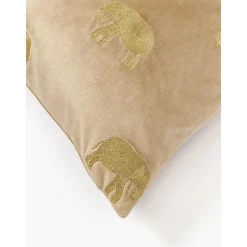 Copricuscino In Velluto Ricamato Elefco