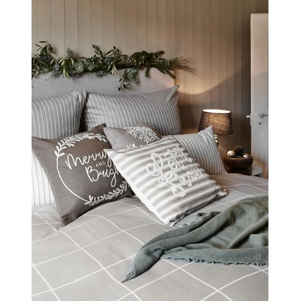 Copricuscino Ricamata Let It Snow