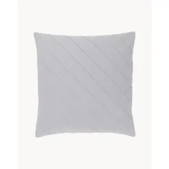 Copricuscino Strutturato In Lino Grigio Malia