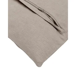 Copricuscino Strutturato In Lino Beige Malia