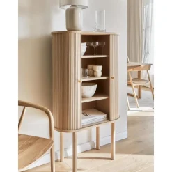 Credenza Alta Con Fronte Scanalato Calary