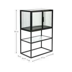 Credenza Alta Con Vetrate Scanalate Boli