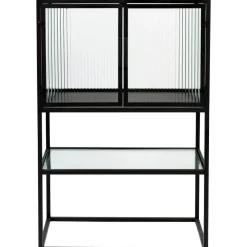 Credenza Alta Con Vetrate Scanalate Boli